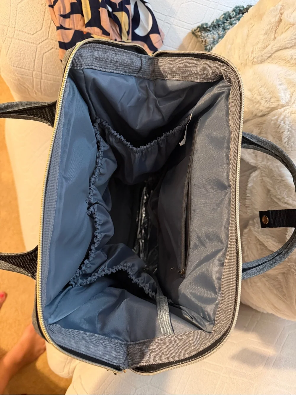 AFBP Gray Baby Diaper / Pump Backpack - Versatile Hands-Free Organizer